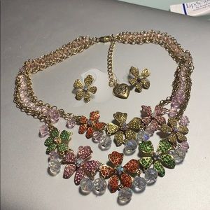 Betsey Johnson Necklace and Earrings set